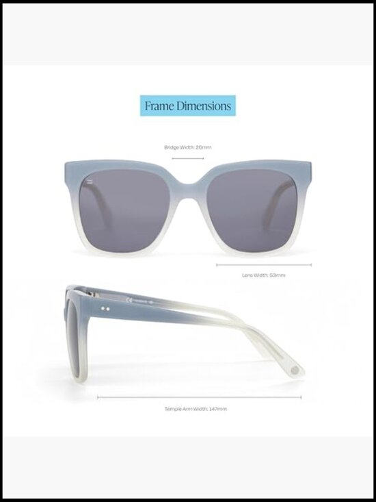 Oversized Square Sunglasses UV Protection Acetate Frame main image 6